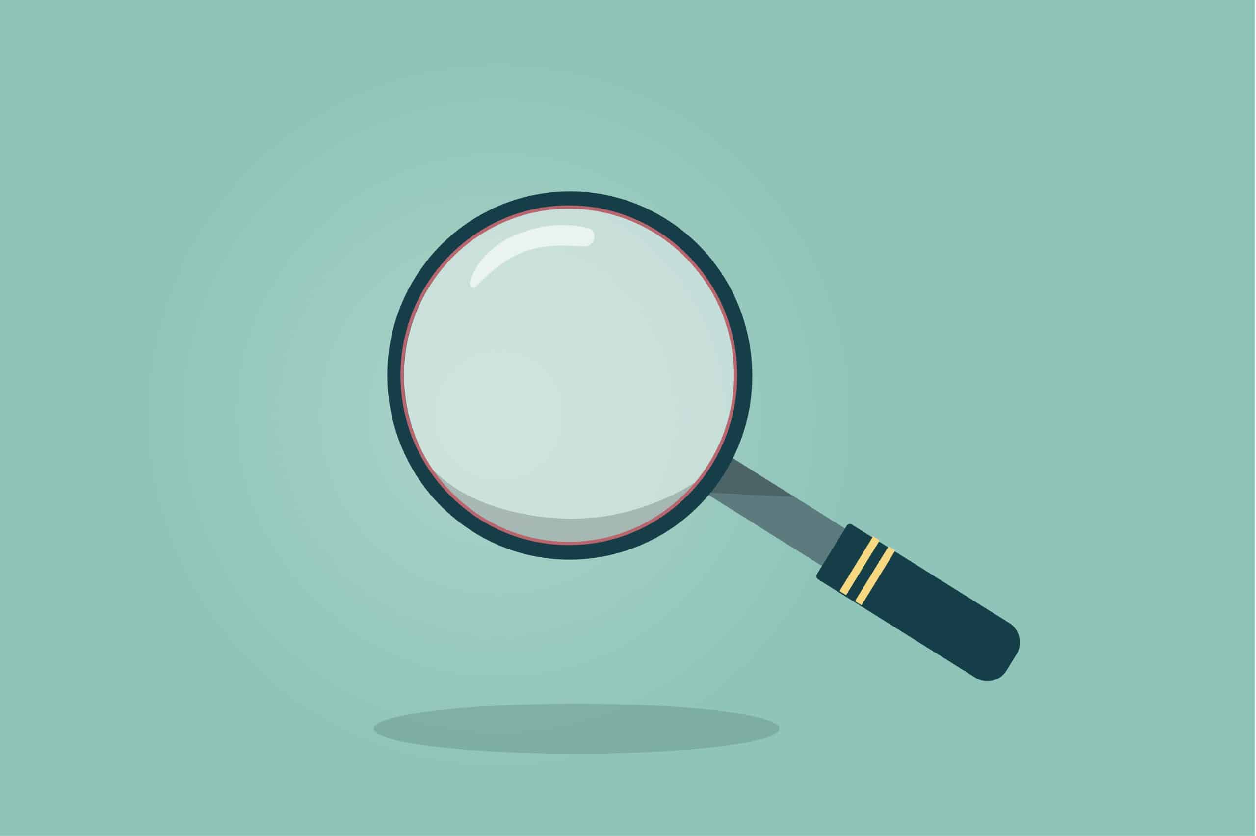 Illustration of a magnifying glass
